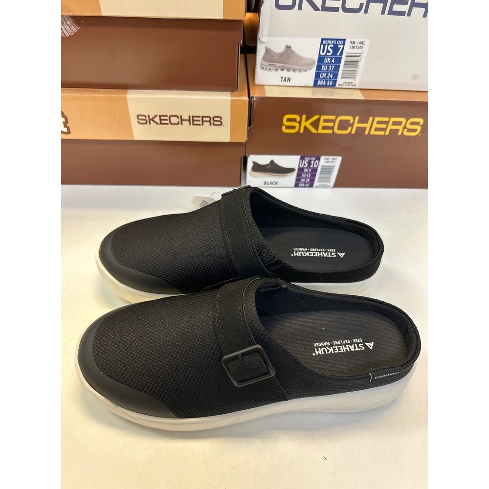 Staheekum Sneaker Clog Mens Size 9 Black Mesh Buckle Strap Slip On 0746